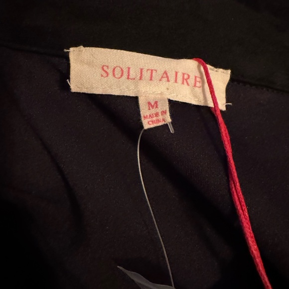 Solitaire for Anthropologie black faux suede 2 button blazer NWT - Picture 6 of 11